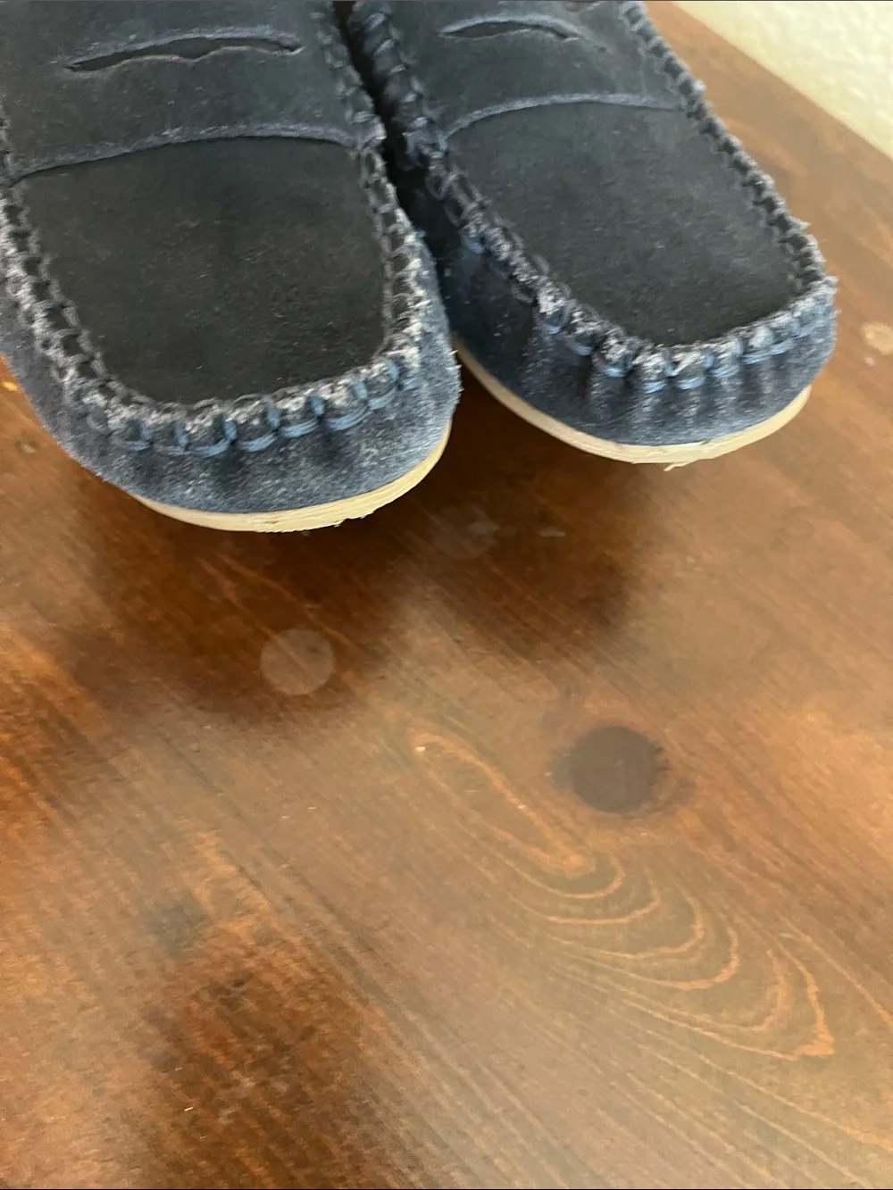 Zara boys  Dark Blue Suede Penny Loafers size 13